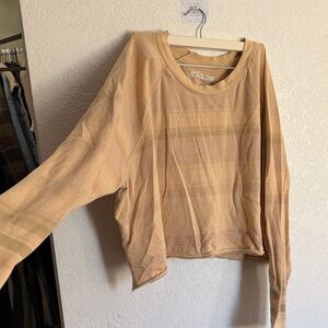 We The Free boyfriend crop Long Sleeve Top